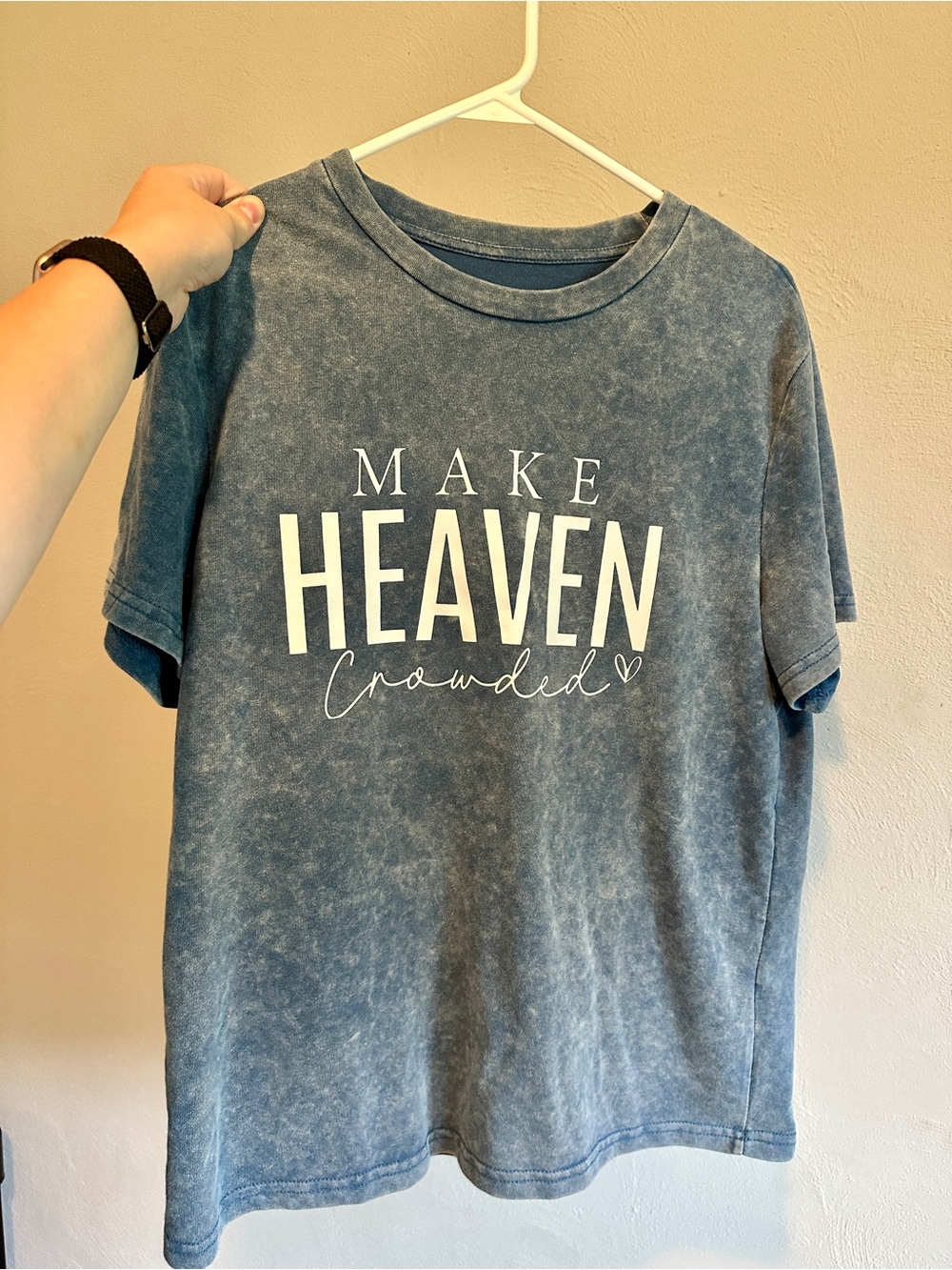 Make Heaven Crowded Blue Graphic Tee